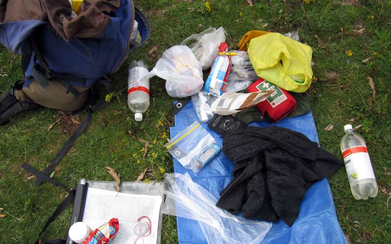 Packing a backpack for a safe comfortable bush walk