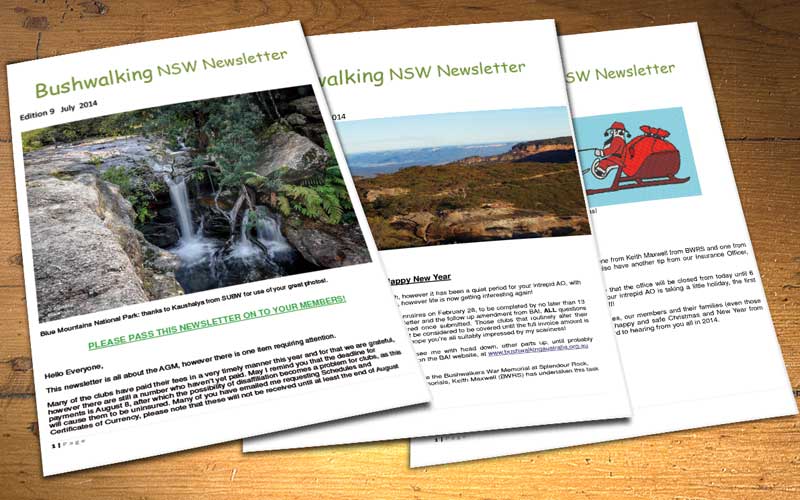 Bushwalking NSW Newsletter archive